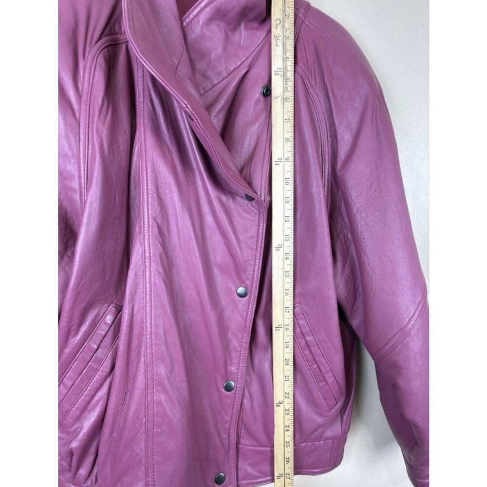 Jacqueline Ferrar Mauve Leather Jacket - Picture 15 of 17